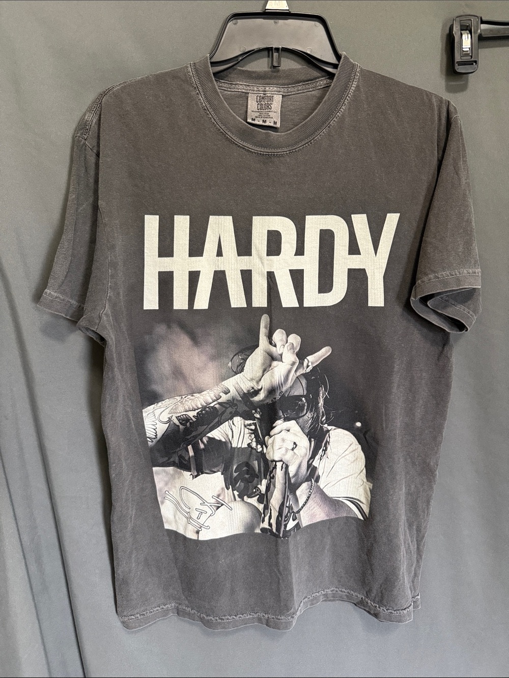 Comfort Colors Charcoal Black HARDY Graphic Tee